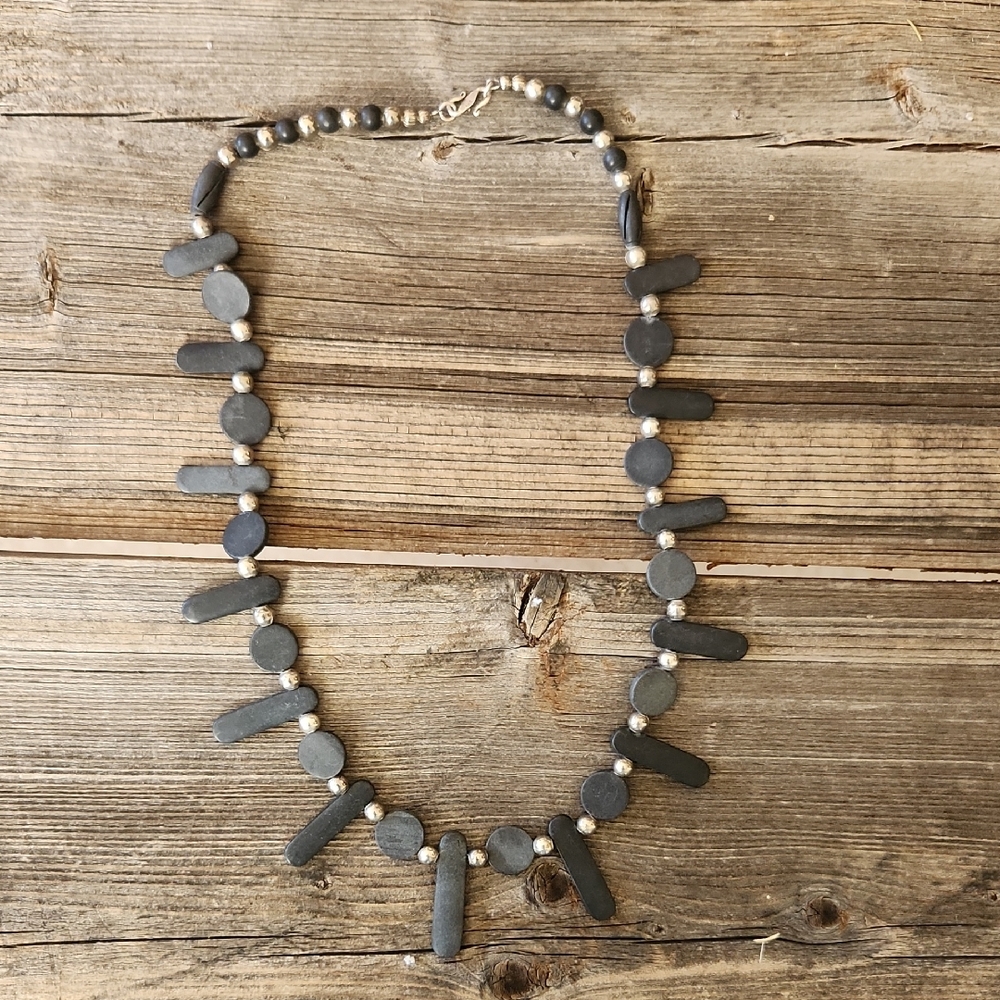 Vintage Gray and Silver Necklace